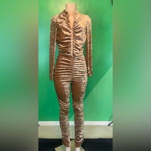 Velvet Gold Jumpsuit
